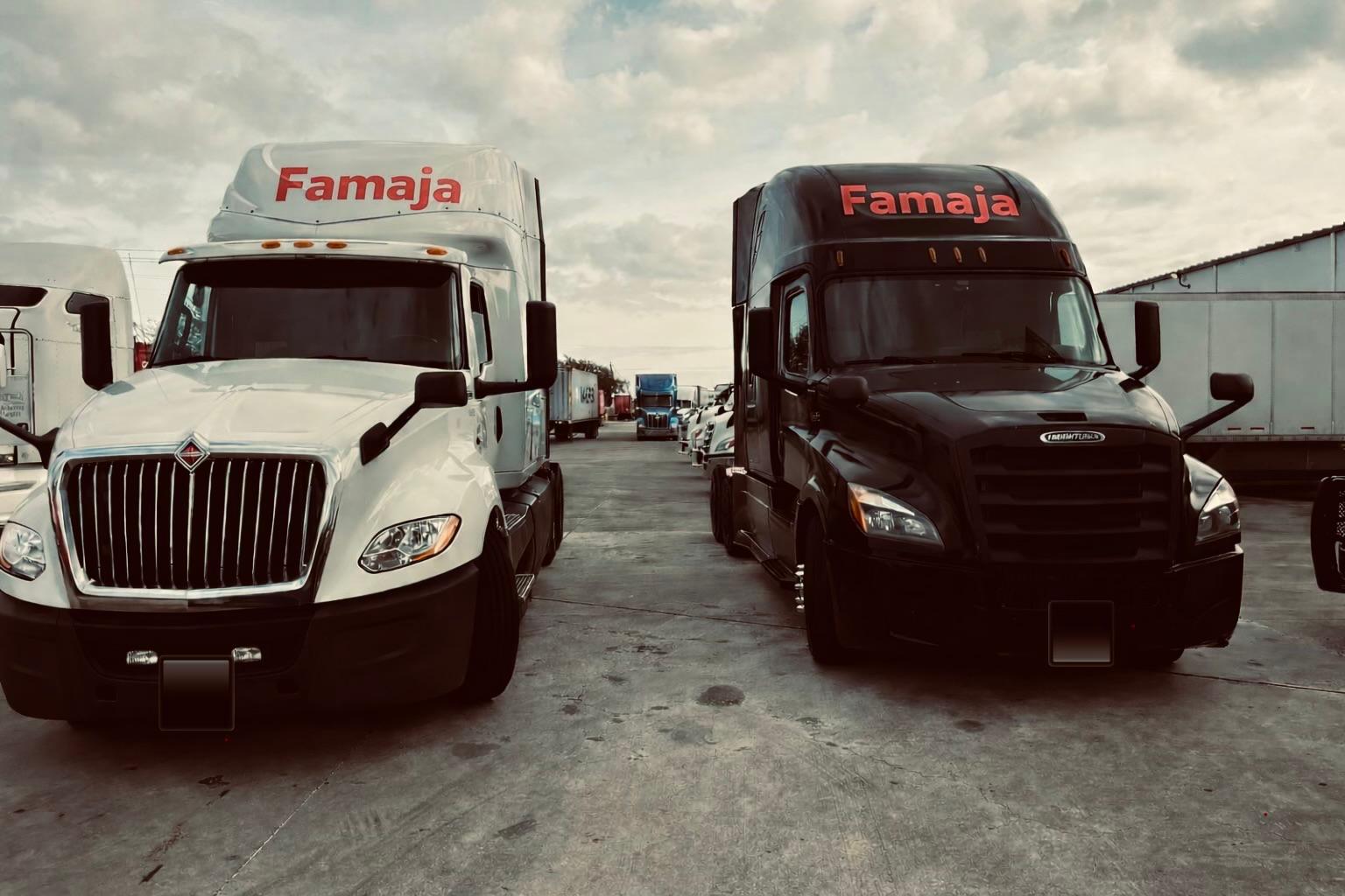 Famaja International Fleet - Professional branded trucks